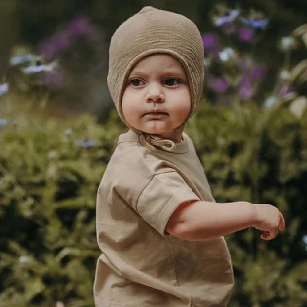 The Simple Folk 12/18m The Garden Bonnet in Sand